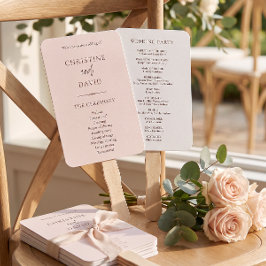 Moderne Minimalistische Rose- und White-Wedding-Pr Fächer
