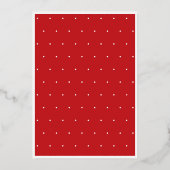 Moderne Minimalistische Rote Dreißiger Schrift Geb Folieneinladung (Rückseite)