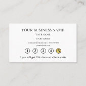 Moderne Minimalistische rote Herz-Loyalitäts-Karte Visitenkarte (Rückseite)