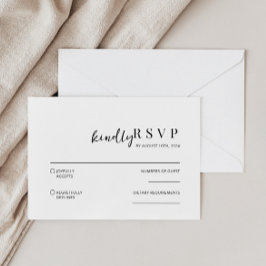 Moderne Minimalistische RSVP-Karte Mitteilungskarte