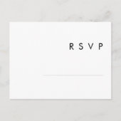 Moderne Minimalistische RSVP-Karte Postkarte (Vorderseite)