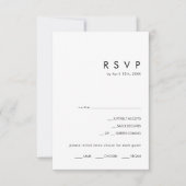Moderne Minimalistische RSVP-Karte RSVP Karte (Vorderseite)