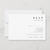 Moderne Minimalistische RSVP-Karte RSVP Karte (Vorderseite)