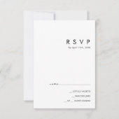 Moderne Minimalistische RSVP-Karte RSVP Karte (Vorderseite)