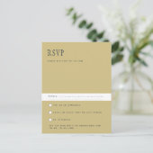 Moderne Minimalistische RSVP Pos für Hochzeiten Postkarte (Stehend Vorderseite)