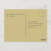 Moderne Minimalistische RSVP Pos für Hochzeiten Postkarte (Rückseite)