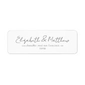 Moderne Minimalistische Rücksendeadresse (Vorne)