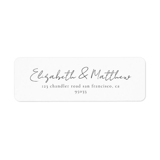 Moderne Minimalistische Rücksendeadresse (Vorne)