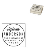 Moderne, Minimalistische Rücksendeadresse Gummistempel (Stempel)