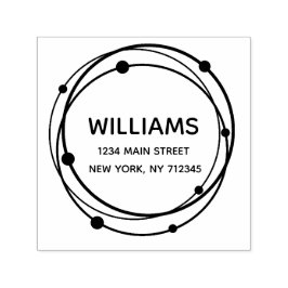 Moderne minimalistische Rücksendeadresse Permastempel