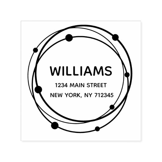 Moderne minimalistische Rücksendeadresse Permastempel (Design)