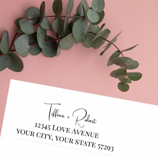 Moderne Minimalistische Rücksendeadresse Permastempel