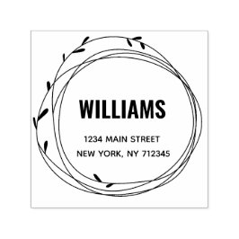 Moderne minimalistische Rücksendeadresse Permastempel