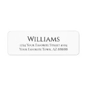 Moderne Minimalistische Rücksendeadresse Schwarz-w (Vorne)