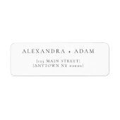 Moderne Minimalistische Rücksendeadressen-Aufklebe (Vorne)