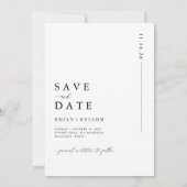 Moderne Minimalistische Rustikale Foto Hochzeit Save The Date (Rückseite)
