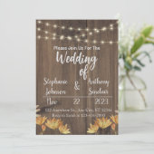 Moderne Minimalistische Rustikale Hochzeitseinladu Einladung (Stehend Vorderseite)