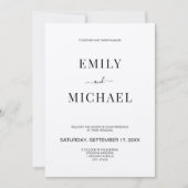 Moderne Minimalistische Rustikale Hochzeitseinladu Einladung (Vorderseite)