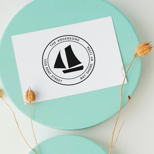 Moderne Minimalistische rustikale Rücksendeadresse Permastempel