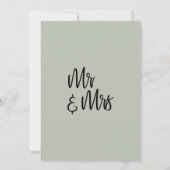 Moderne Minimalistische Sage Green Celebrate mit u Einladung (Rückseite)