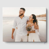 Moderne minimalistische Salbei-Script-Hochzeit Gästebuch (Rückseite)