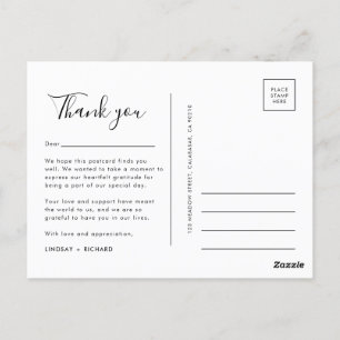 Moderne minimalistische saubere einfache Typografi Postkarte