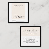 Moderne Minimalistische saubere elegante Quadratische Visitenkarte (Vorne/Hinten)