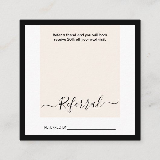 Moderne Minimalistische saubere elegante Quadratische Visitenkarte (Vorderseite)