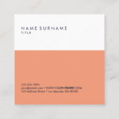 Moderne Minimalistische saubere Quadratische Visitenkarte (Rückseite)