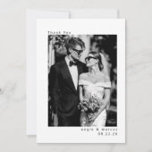 Moderne Minimalistische Save the Date Dankeskarten (Vorderseite)