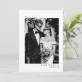 Moderne Minimalistische Save the Date Dankeskarten (Stehend Vorderseite)