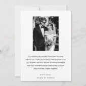 Moderne Minimalistische Save the Date Dankeskarten (Rückseite)