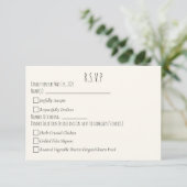 Moderne Minimalistische Save the Date einfache Hoc RSVP Karte (Stehend Vorderseite)