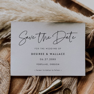 Moderne, minimalistische Save the Date Einladung