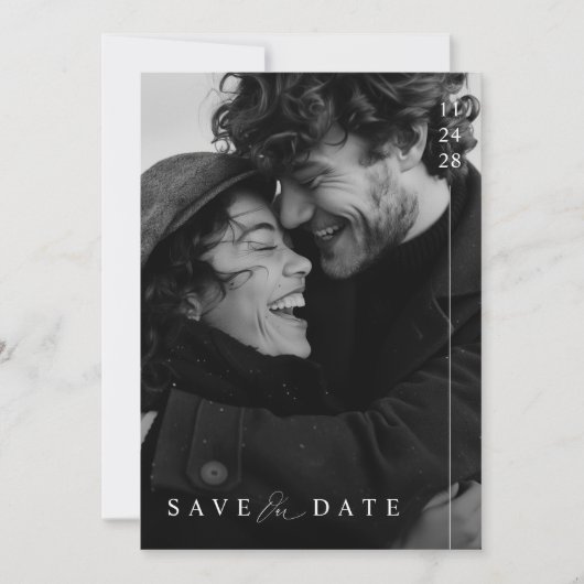 Moderne Minimalistische Save the Date Einladung (Vorderseite)