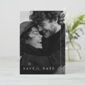 Moderne Minimalistische Save the Date Einladung (Stehend Vorderseite)