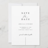 Moderne Minimalistische Save the Date Einladung (Rückseite)