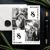 Moderne Minimalistische Save the Date-Foto-Karte Save The Date