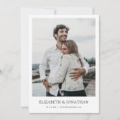Moderne Minimalistische Save the Date Hochzeitsein (Vorderseite)