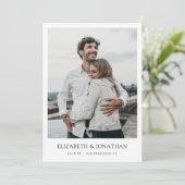 Moderne Minimalistische Save the Date Hochzeitsein (Stehend Vorderseite)