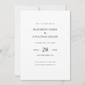 Moderne Minimalistische Save the Date Hochzeitsein (Rückseite)