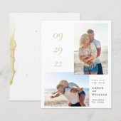 Moderne minimalistische Save the Date Karte (Vorne/Hinten)