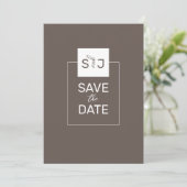 Moderne Minimalistische Save the Date-Karte Einladung (Stehend Vorderseite)