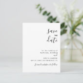 Moderne Minimalistische Save the Date Postkarte (Stehend Vorderseite)