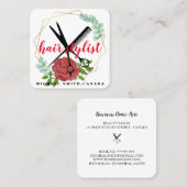 Moderne Minimalistische Schere Branding Hair Styli Quadratische Visitenkarte (Vorne/Hinten)