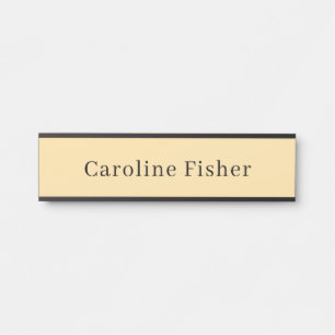 Moderne Minimalistische Schlichte Einfache Beige Türschild