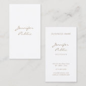 Moderne Minimalistische Schlichte Elegant-Kalligra Visitenkarte (Vorne/Hinten)