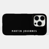 Moderne Minimalistische Schlichte Elegant Schwarz Case-Mate iPhone Hülle (Rückseite (Horizontal))