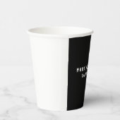 Moderne Minimalistische Schlichte Elegant Schwarz Pappbecher (Rechts)