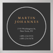 Moderne Minimalistische Schlichte Elegante Graue N Poster (Vorne)